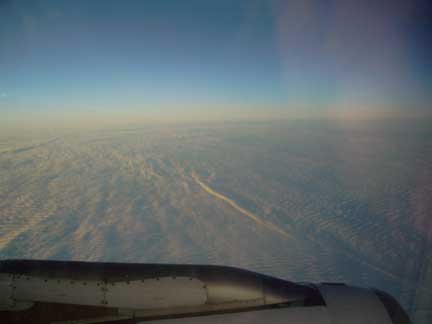 It's snowing hard under those clouds!